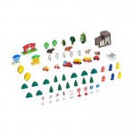 Set trenulete cu masuta si accesorii - Oraselul Sodor - 108 piese